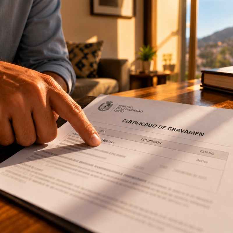 Certificado de gravamen en Quito