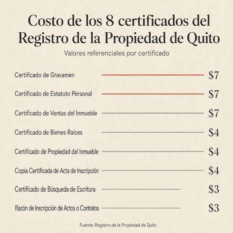 Certificado de gravamen en Quito