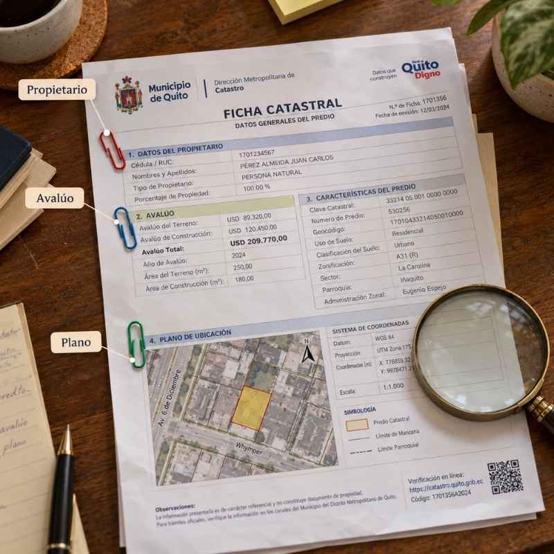 Ficha catastral Quito
